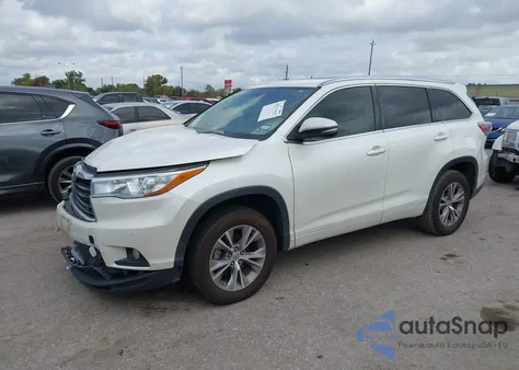 2015 Toyota Highlander Xle V6 from USA, damaged, VIN 5TDKKRFH3FS109465